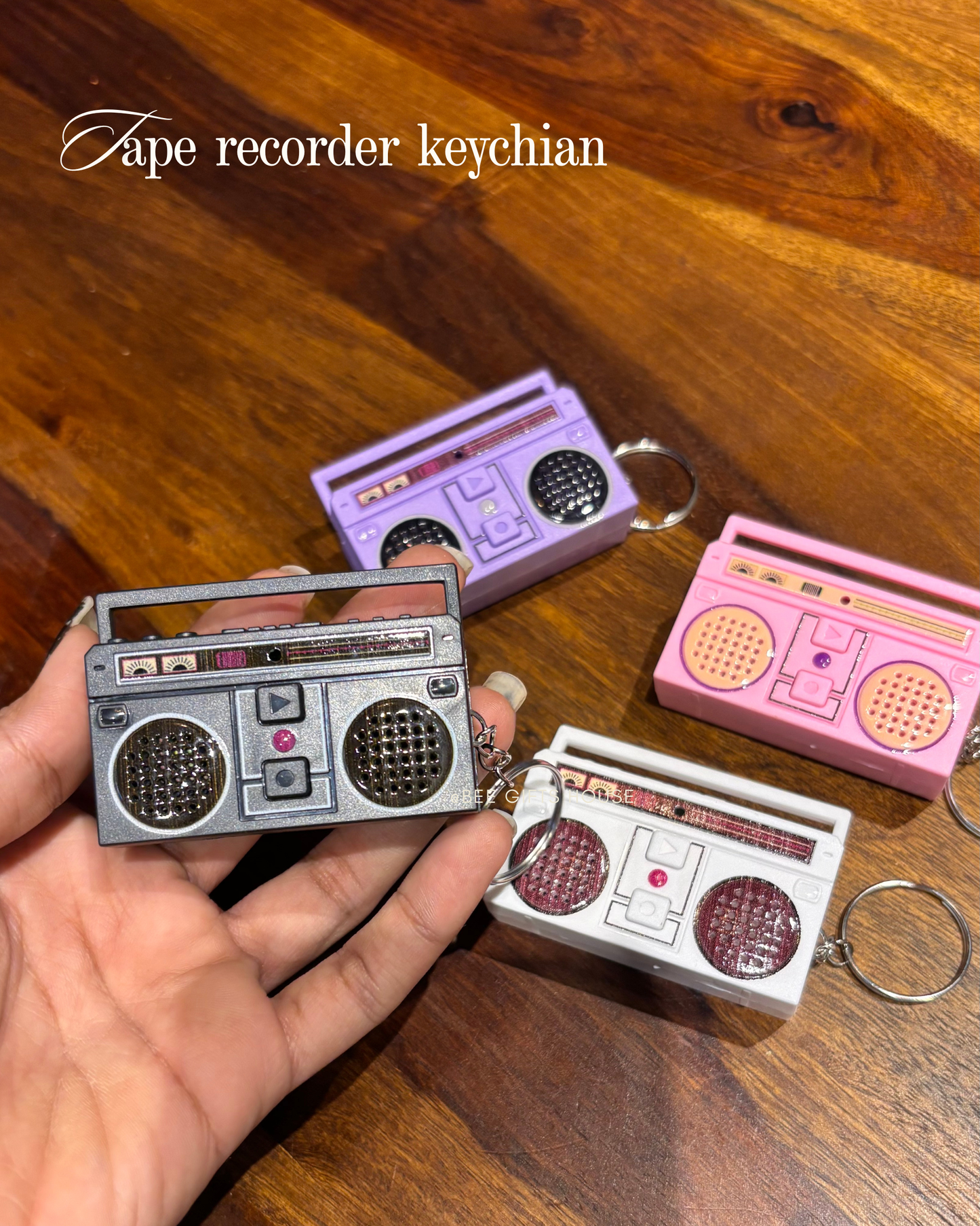 Tape recorder keychain