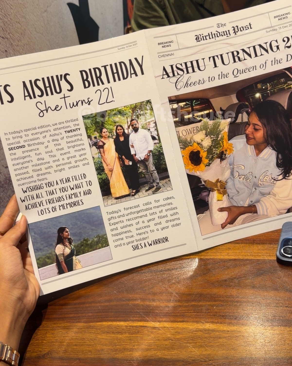 Birthday post NEWSPAPER