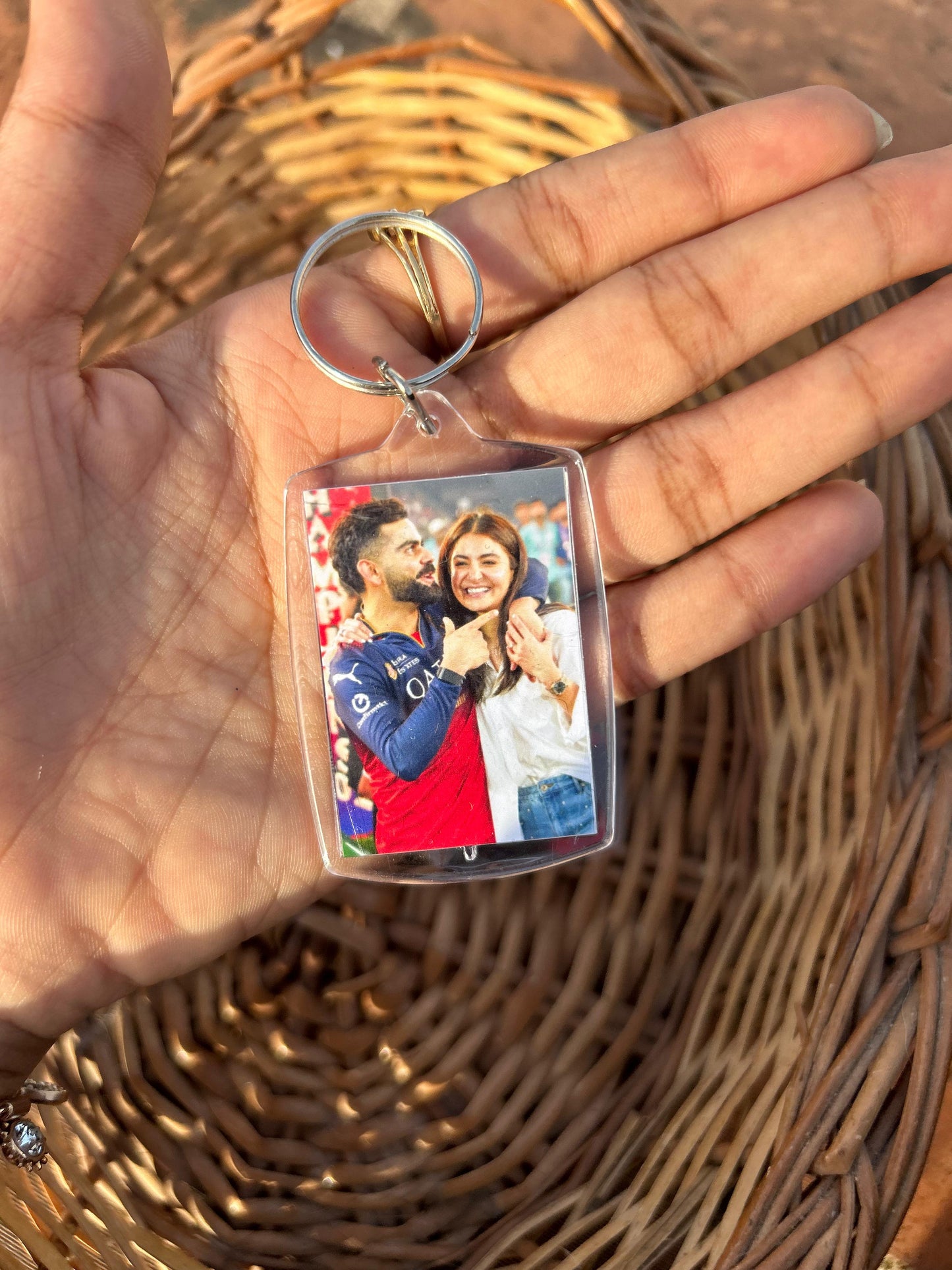 RCB DOUBLE SIDE KEYCHAIN