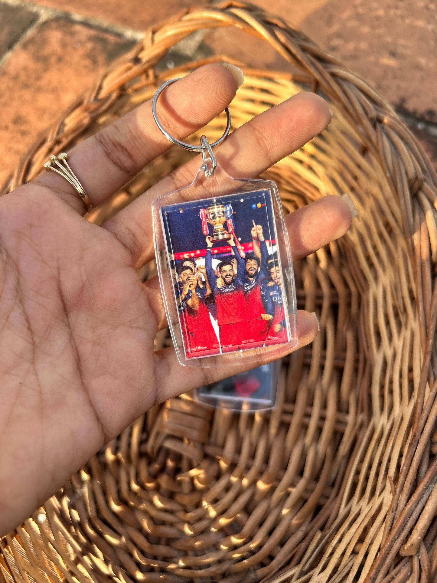 RCB DOUBLE SIDE KEYCHAIN