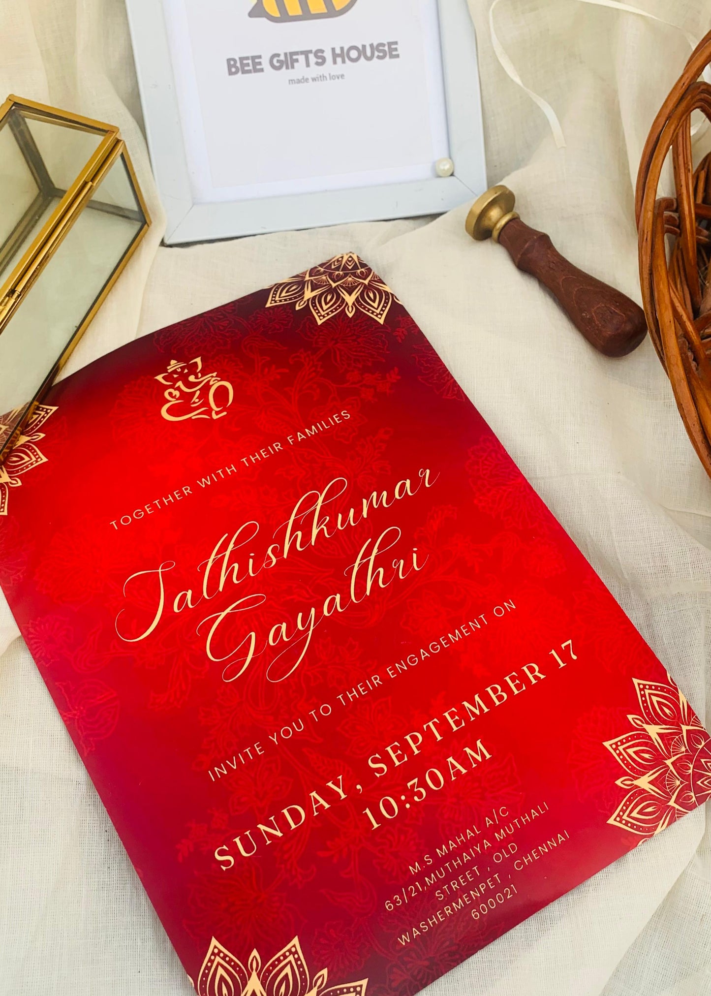 Luxury invitations scroll
