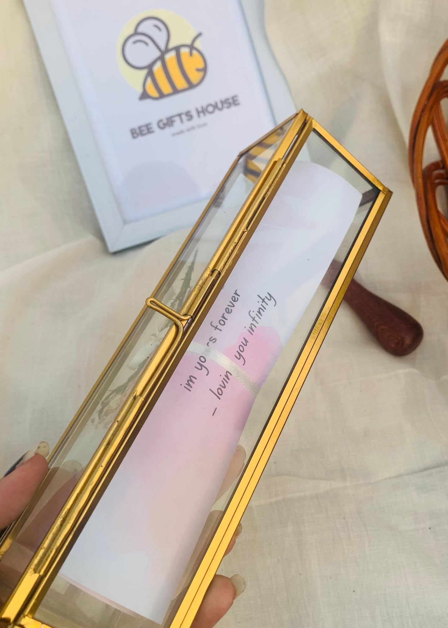 Vintage letter scroll box