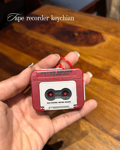 Tape recorded- retro keychain