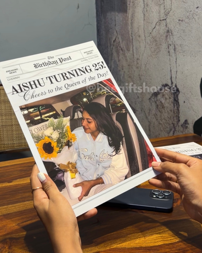 Birthday post NEWSPAPER