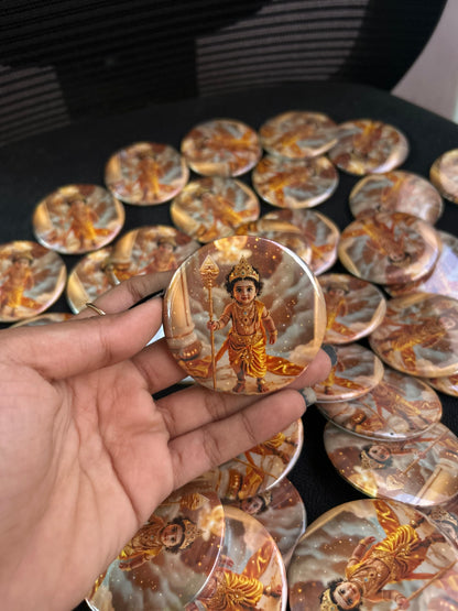 Murugar fridge magnet - round