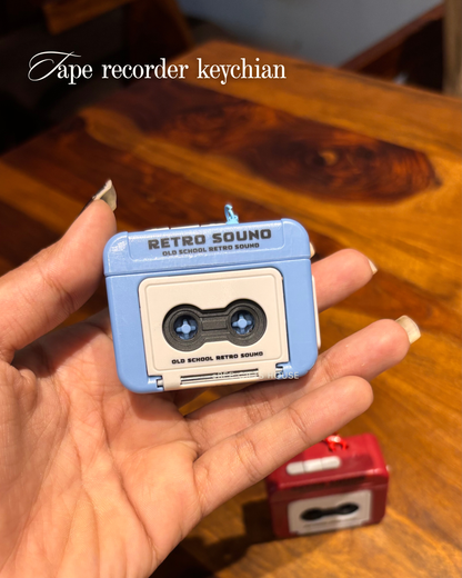 Tape recorded- retro keychain