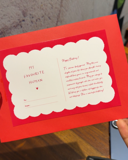 Greeting card with photo message