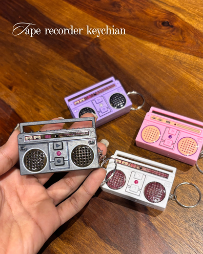 Tape recorder keychain