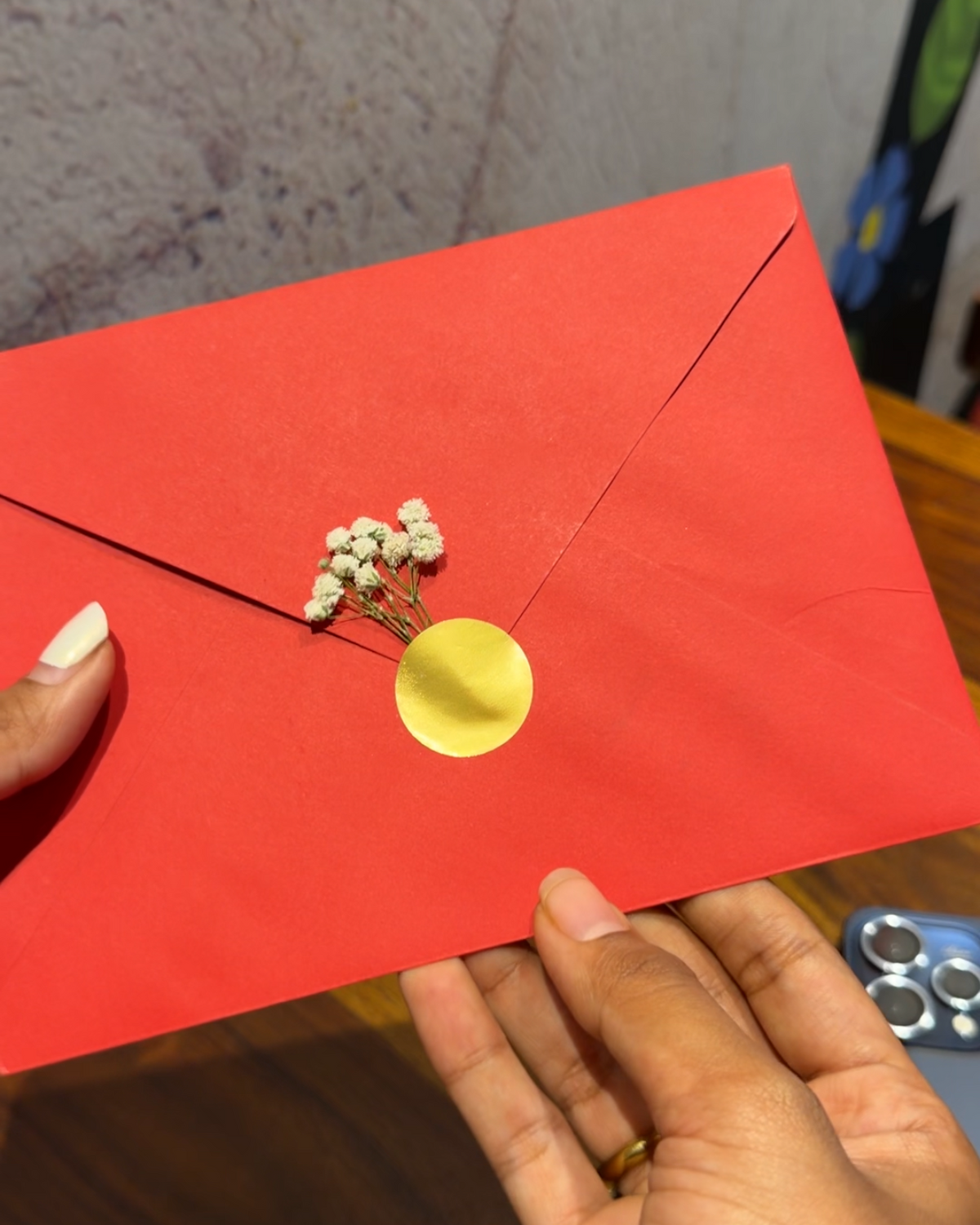 Greeting card with photo message