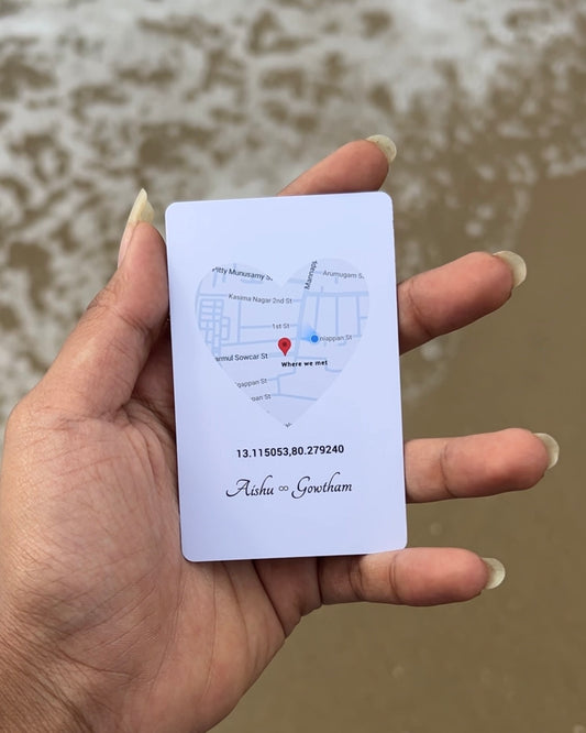 Wallet card - Where we met