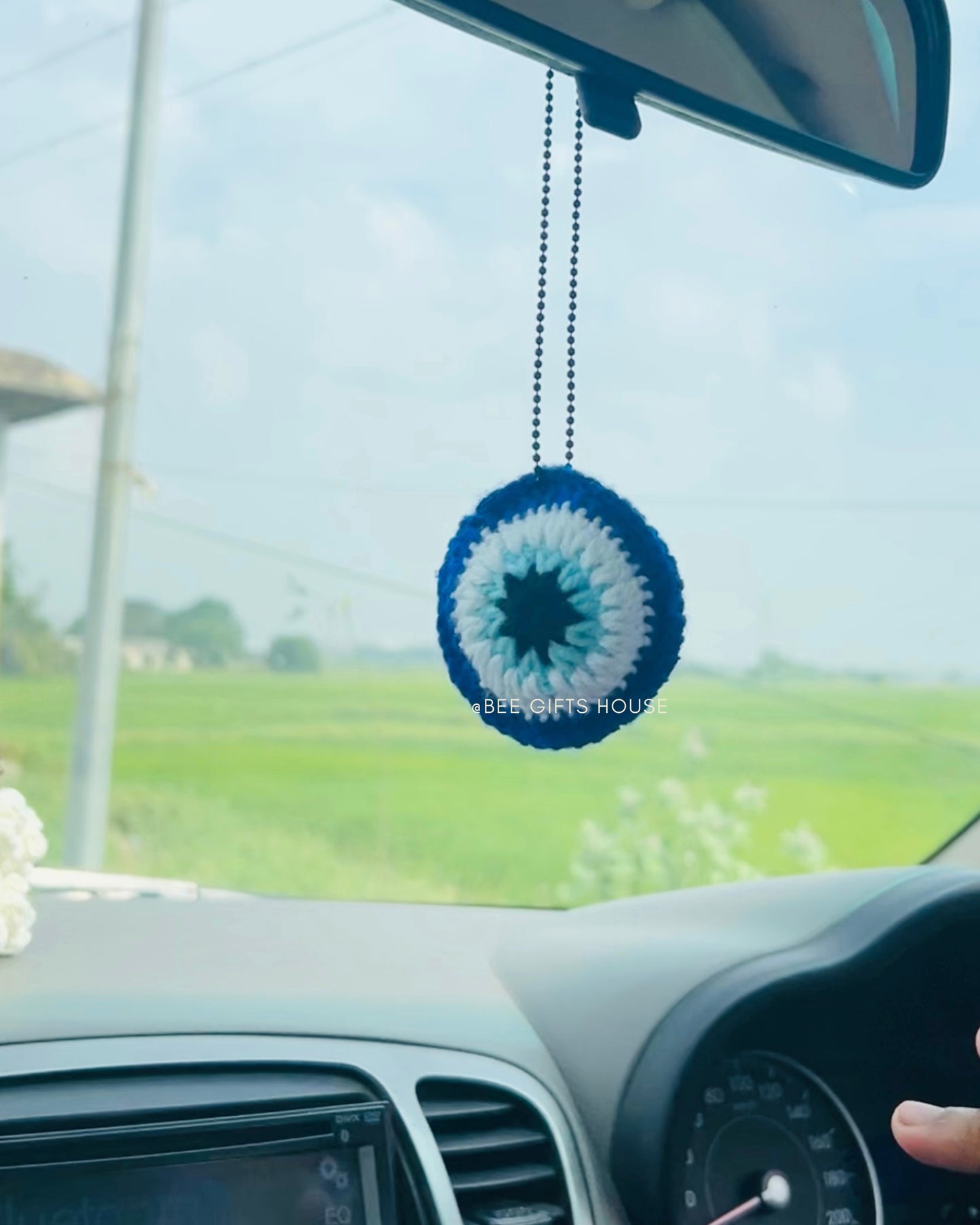 Evil eye car charm