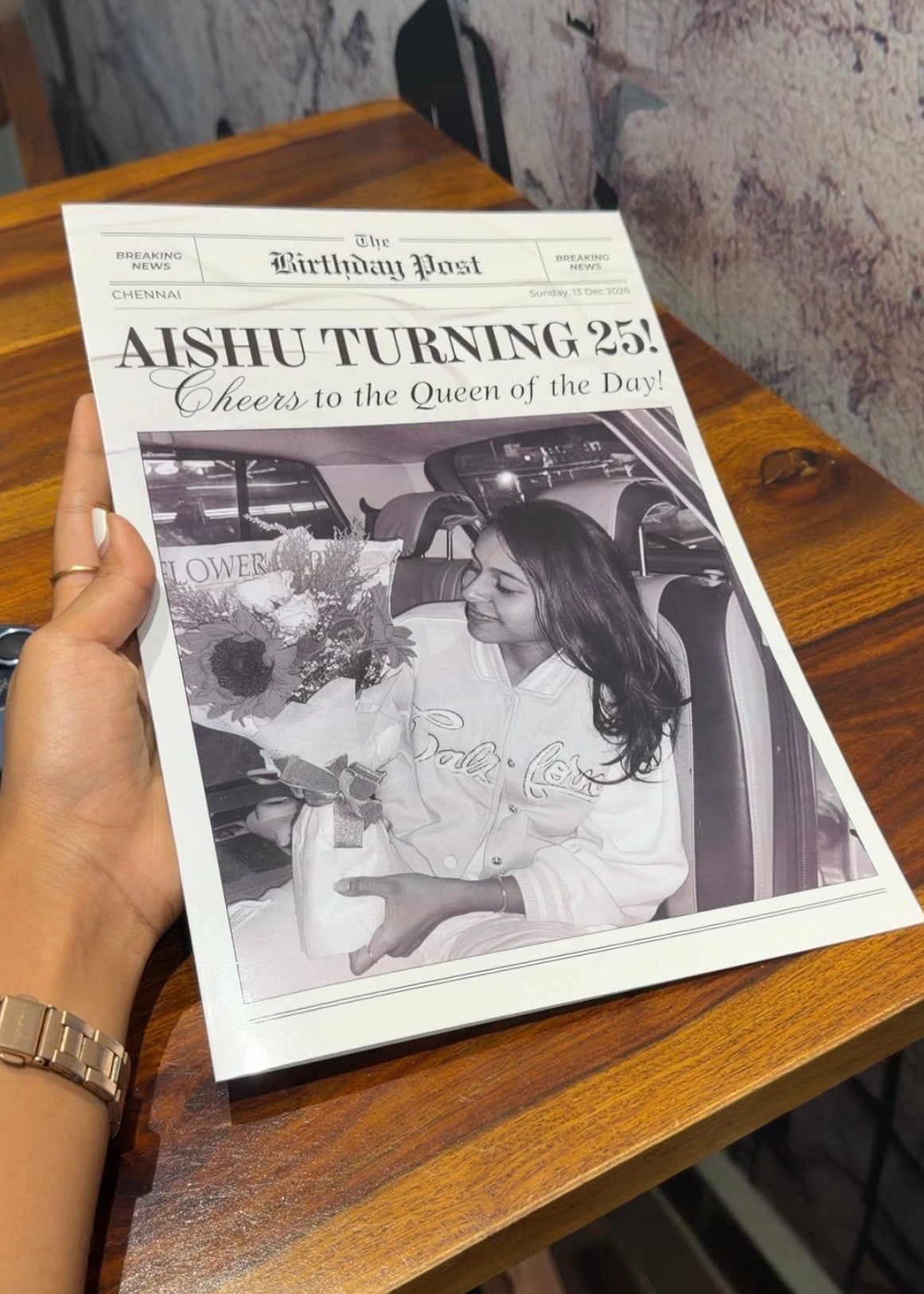 Birthday post NEWSPAPER