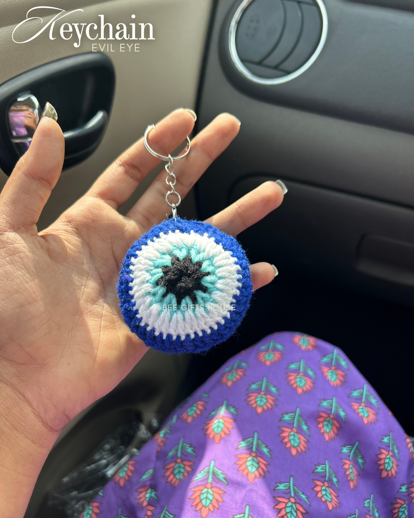 Evil eye keychain