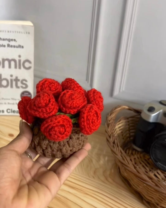 Crochet Rose Bouquets / Coaster