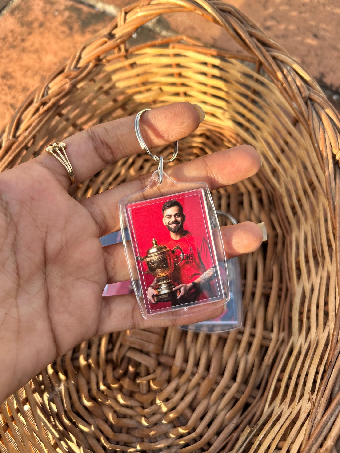 RCB DOUBLE SIDE KEYCHAIN