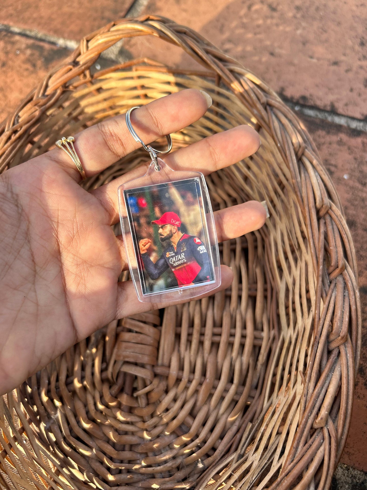 RCB DOUBLE SIDE KEYCHAIN