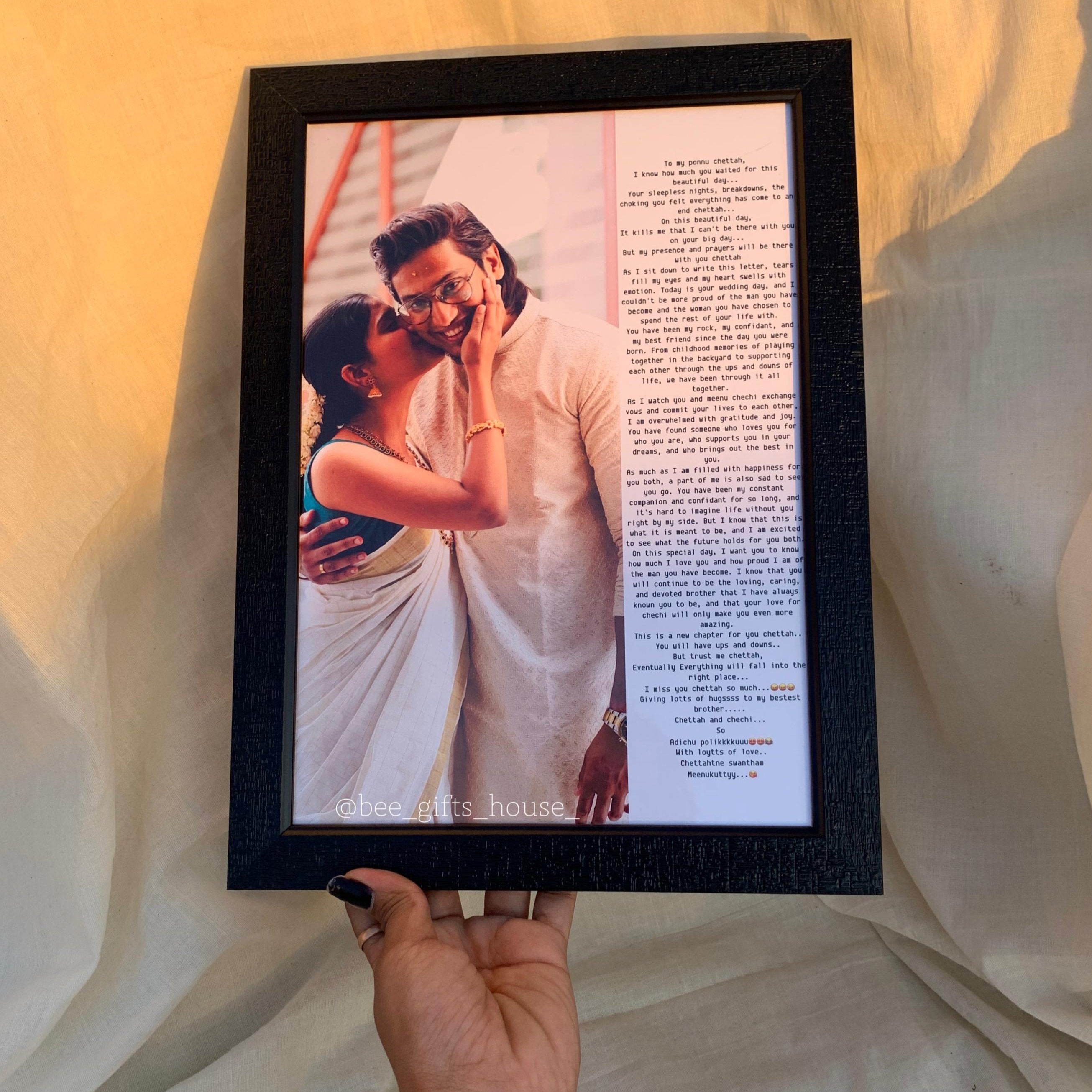 Letter frame – bee gifts house