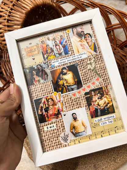 Aesthetic white collage frame