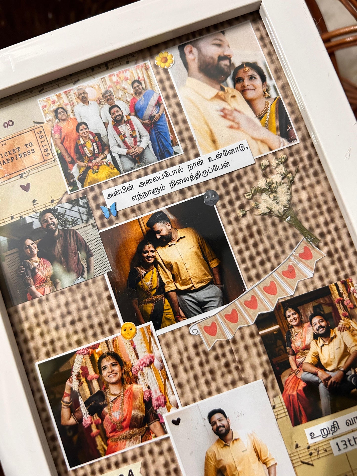 Aesthetic white collage frame