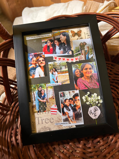 Handcrafted collage frame