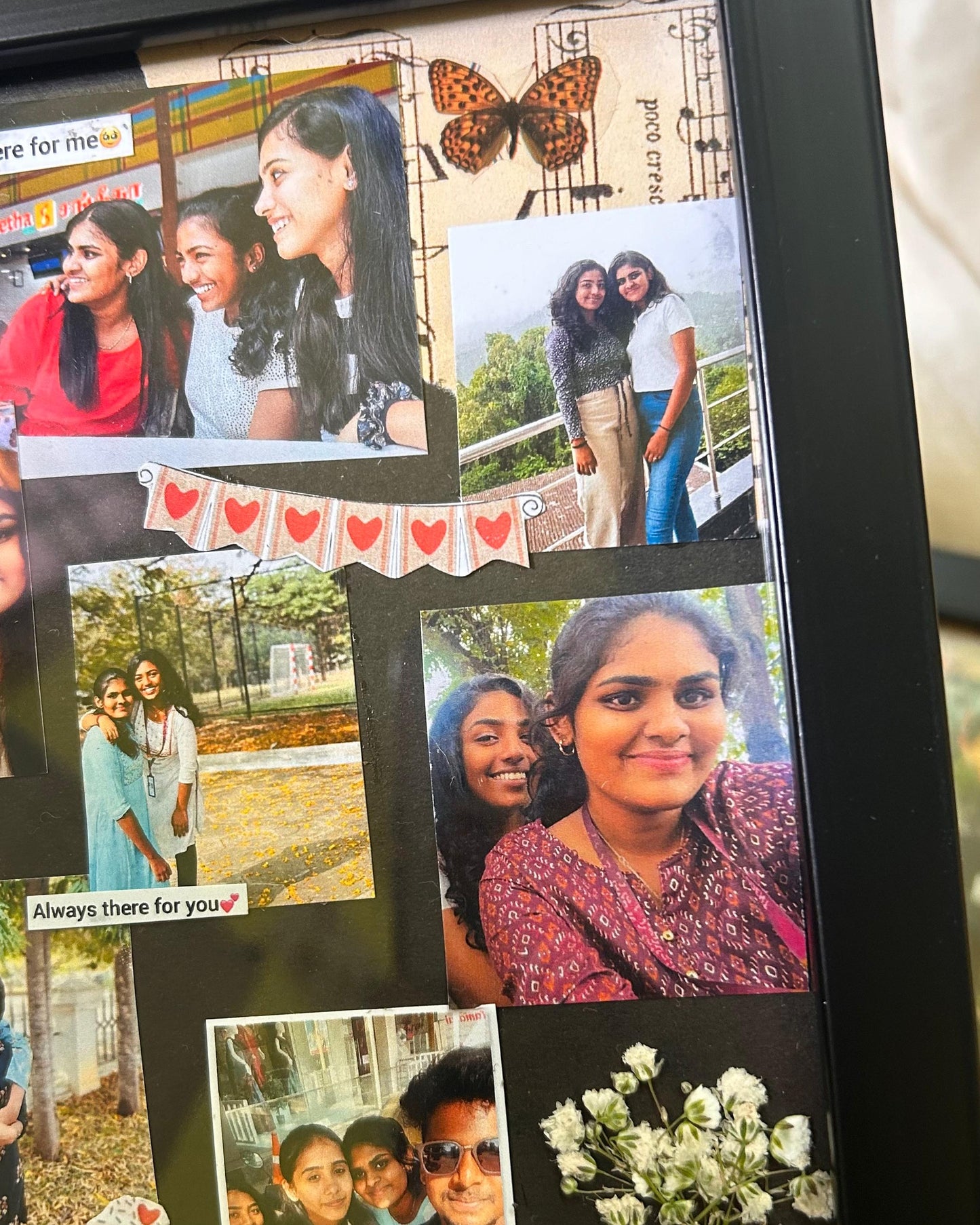 Handcrafted collage frame