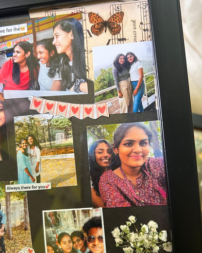 Handcrafted collage frame
