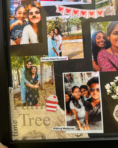 Handcrafted collage frame