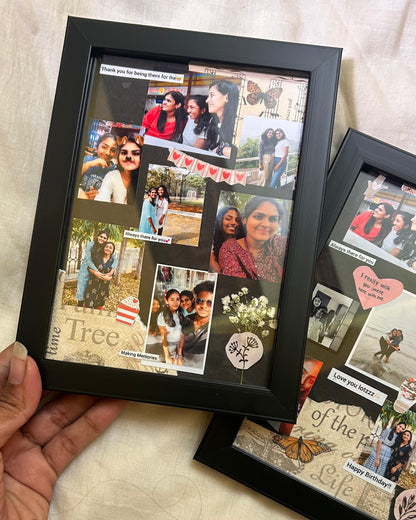 Handcrafted collage frame