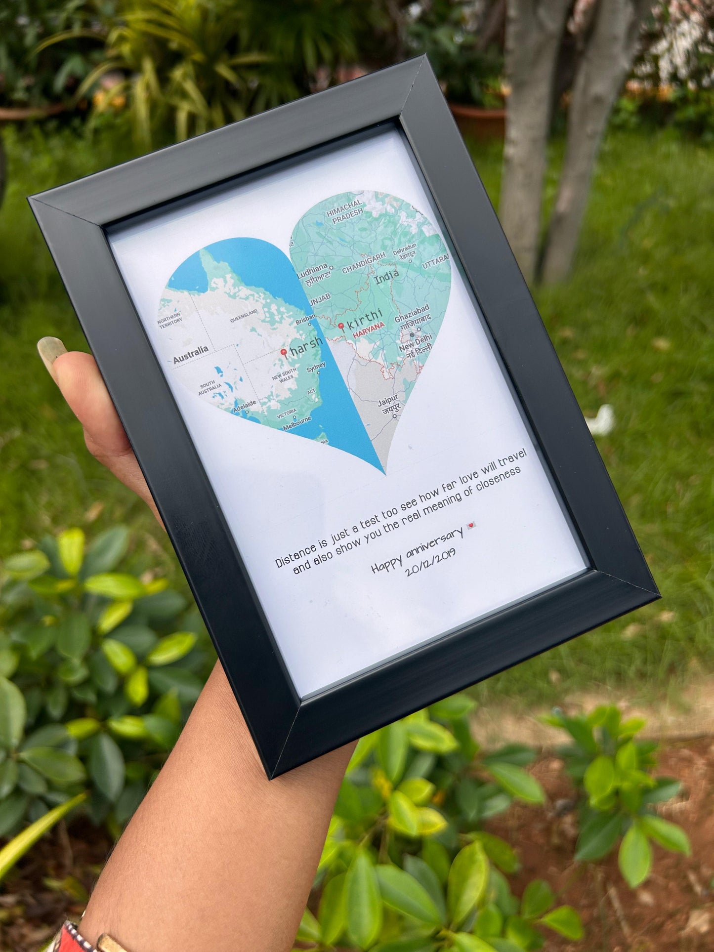 long distance love frame