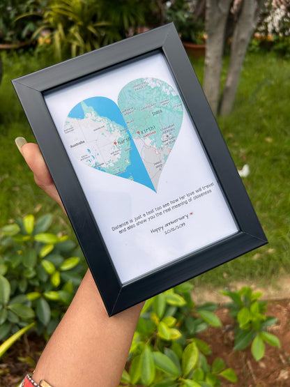 long distance love frame