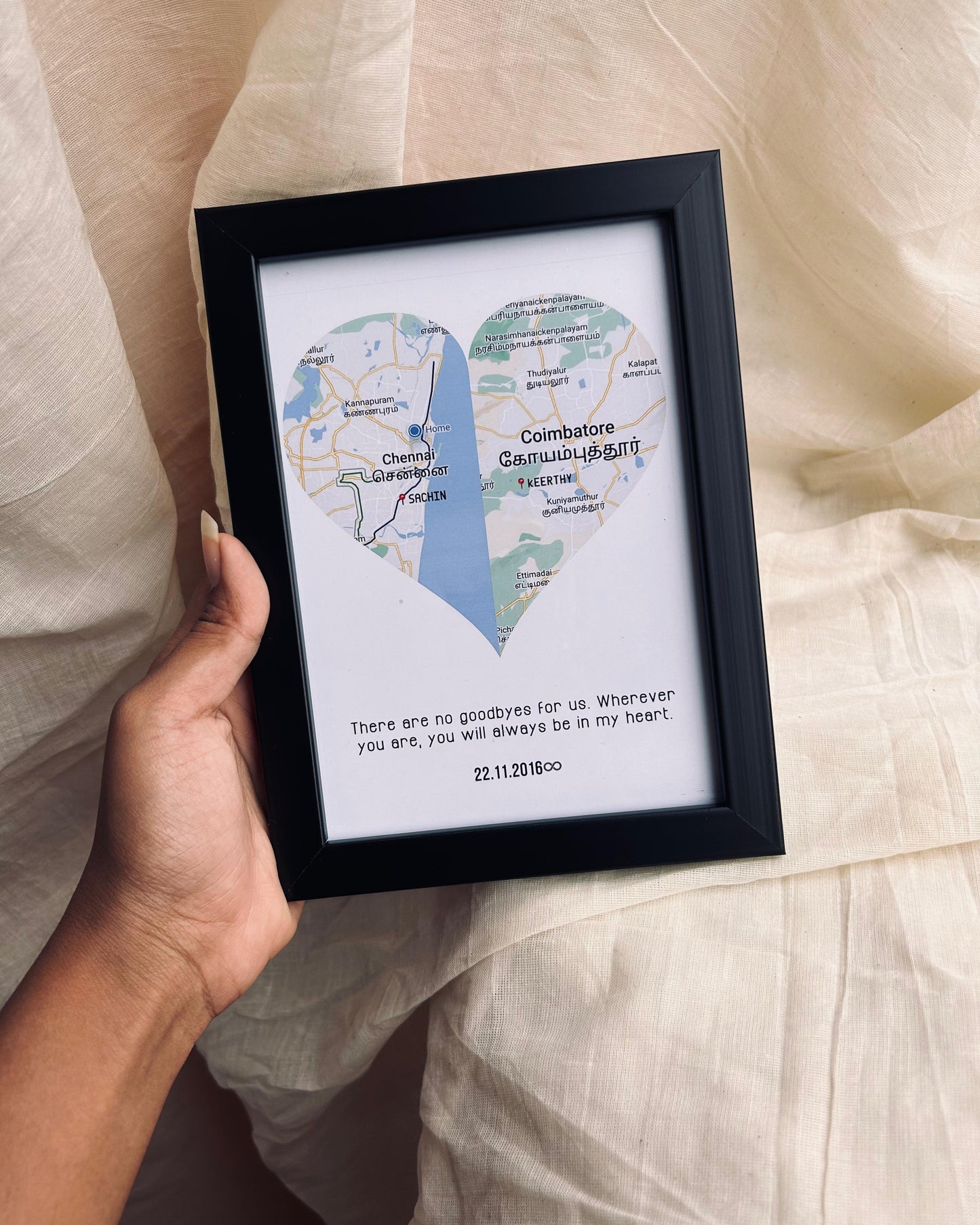 long distance love frame
