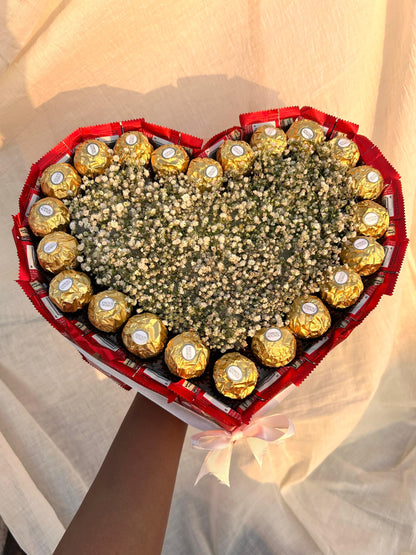 Heart chocolate bouquet