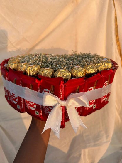 Heart chocolate bouquet