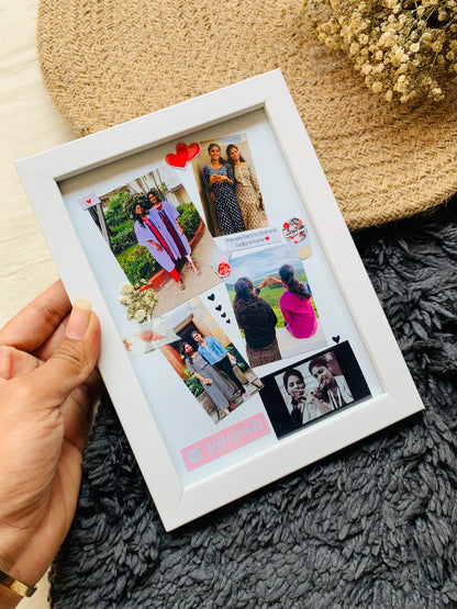 White collage classy frame