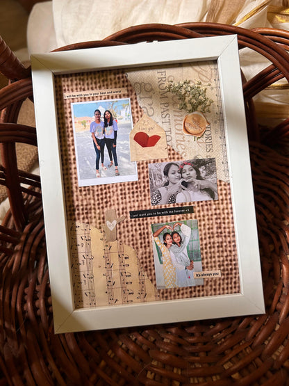 Aesthetic white Collage frame