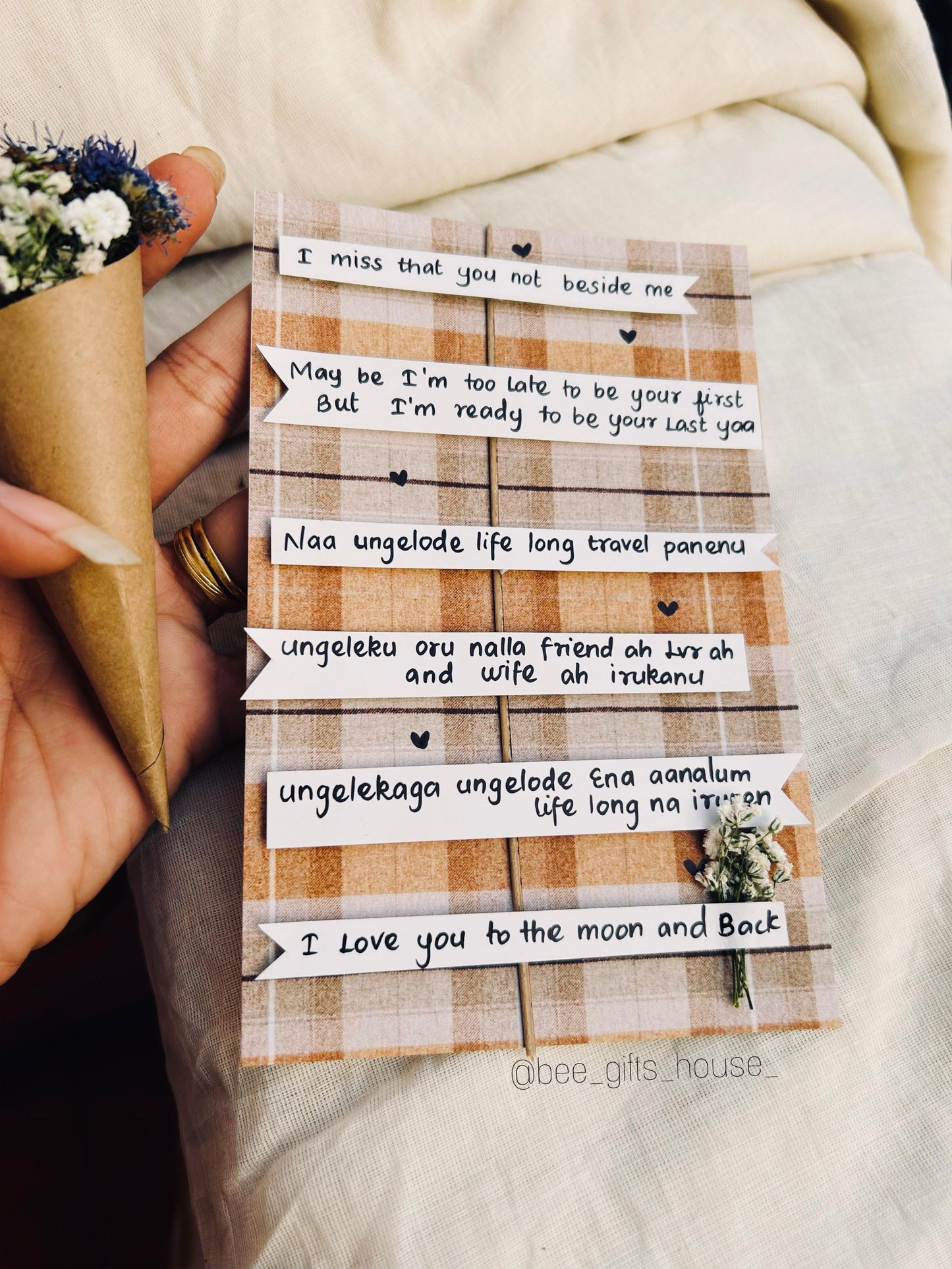 Handcrafted love note