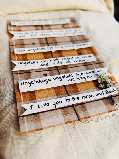 Handcrafted love note