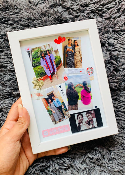 White collage classy frame