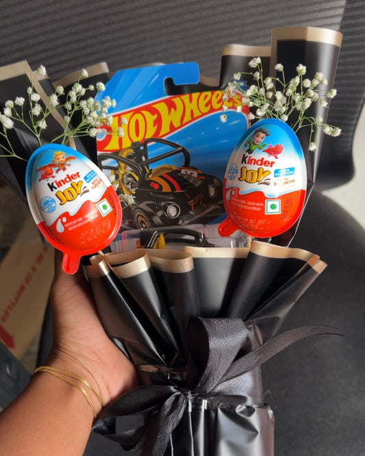 Hot wheels bouquet ( with kinder joy ) 🏎️🛞🏁❤️
